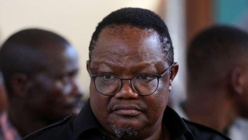 Tanzanian opposition leader and former presidential candidate of CHADEMA party Tundu Lissu charged at the Kisutu Resident Magistrate's Court in Dar es Salaam