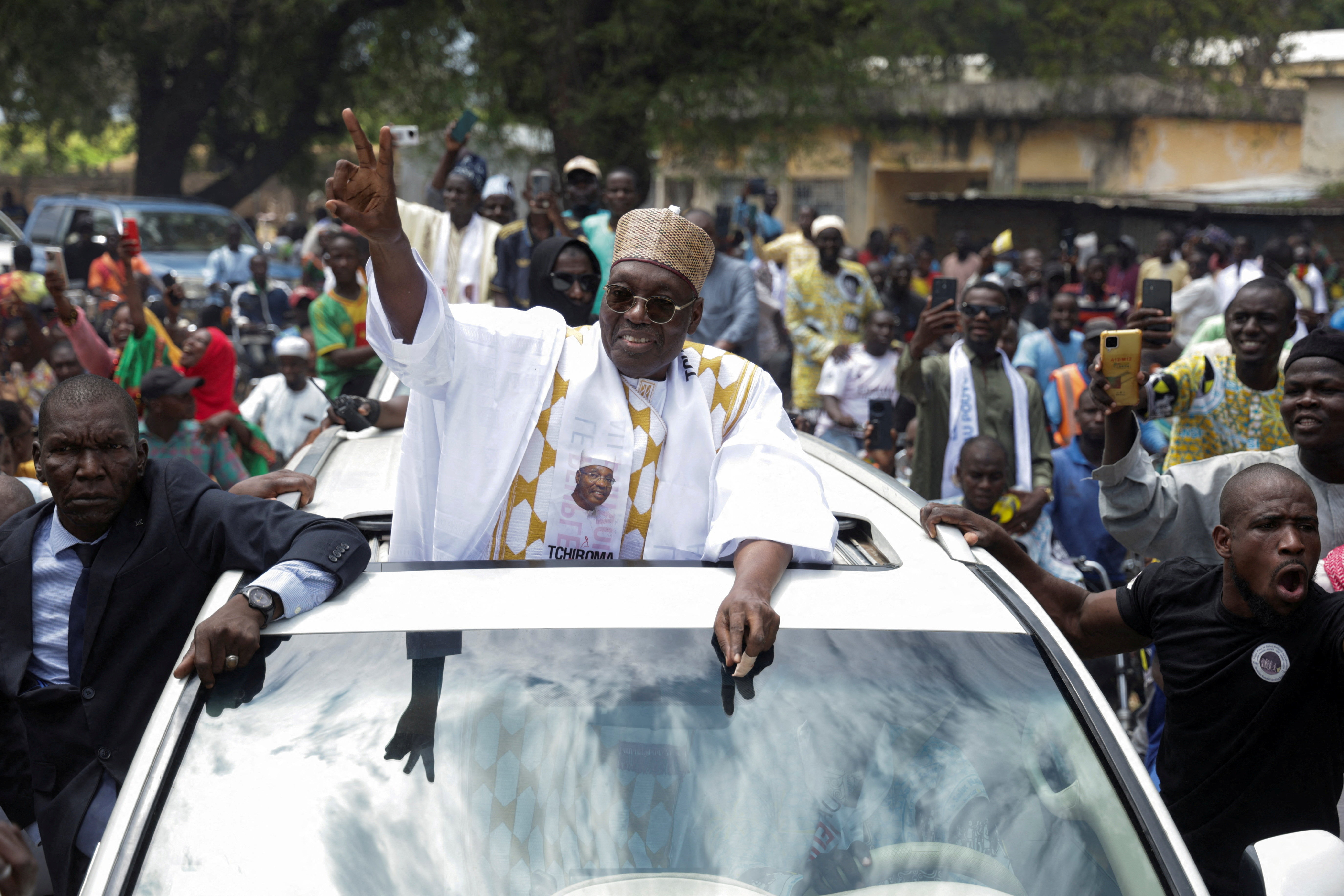 FILE PHOTO: Presidential candidate Issa Tchiroma Bakary of the Cameroon National Salvation Front (FSNC) launches his electoral campaign in Yagoua