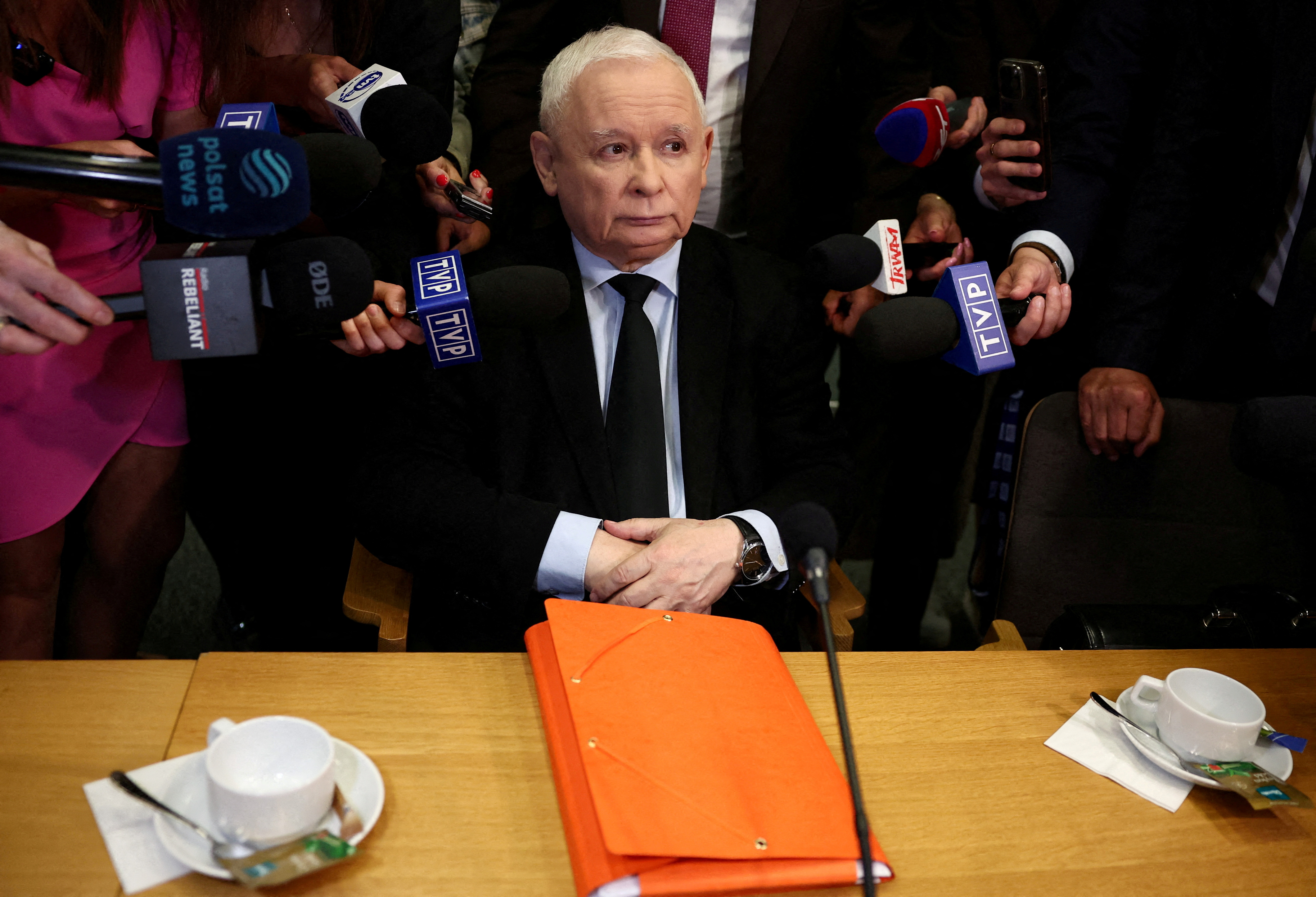 FILE PHOTO: Polish opposition leader Kaczynski attends parliamentary commission hearing in Warsaw
