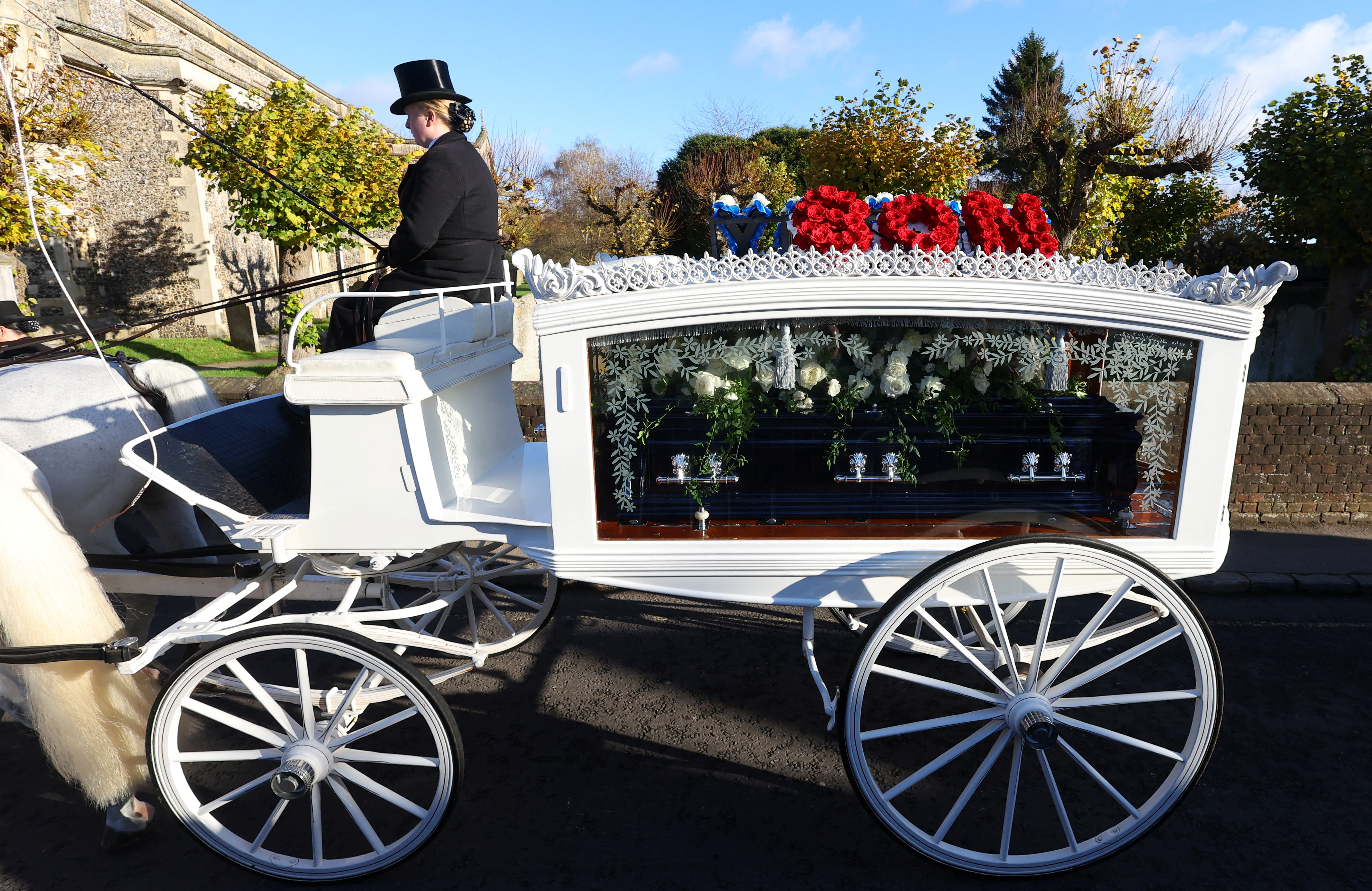 Funeral of former One Direction singer Liam Payne in Amersham, near London
