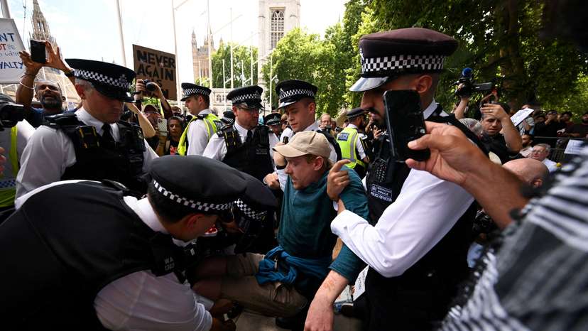 Rally challenging the British government's proscription of "Palestine Action", in London