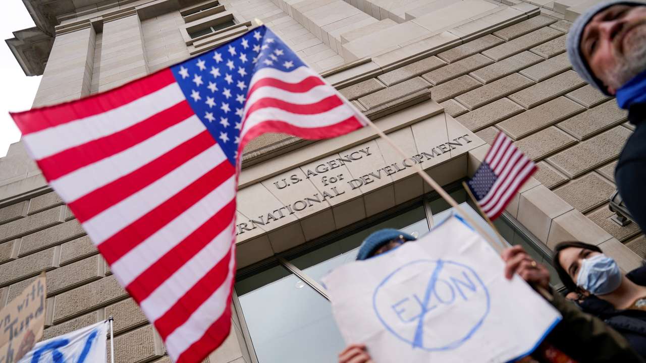 The USAID building sits closed, after Musk said work is underway to shut down the U.S. foreign aid agency USAID, in Washington