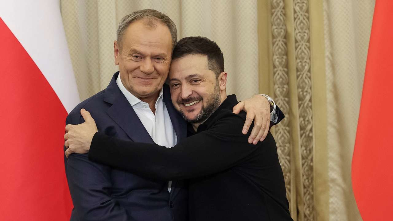 Polish Prime Minister Donald Tusk visit Lviv