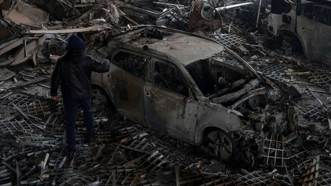 Aftermath of a Russian drone attack in Odesa