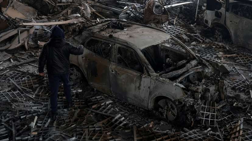 Aftermath of a Russian drone attack in Odesa