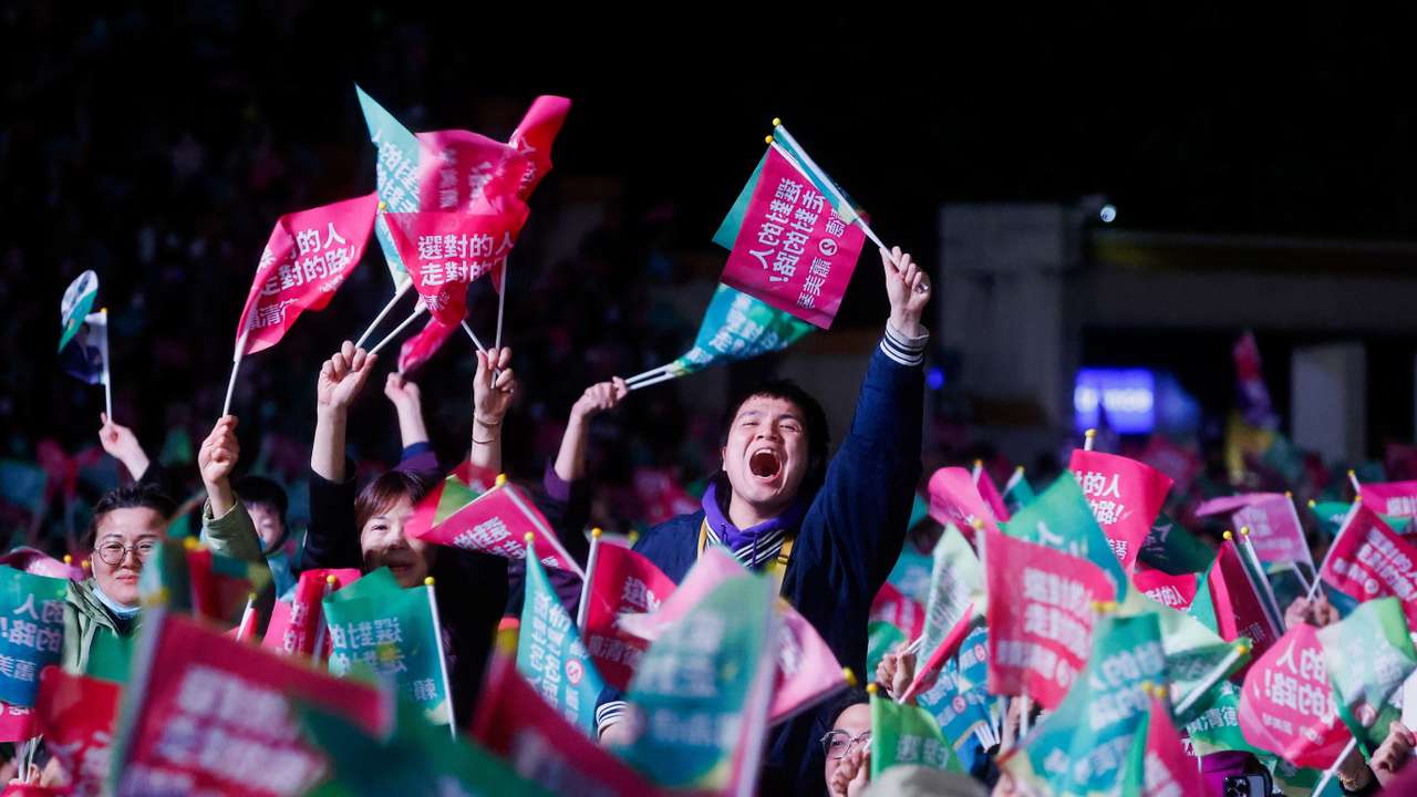 Campaign rally of the ruling Democratic Progressive Party (DPP), in New Taipei City
