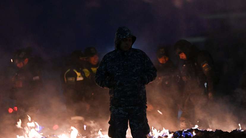 Aftermath of Bolivian military plane crash in El Alto