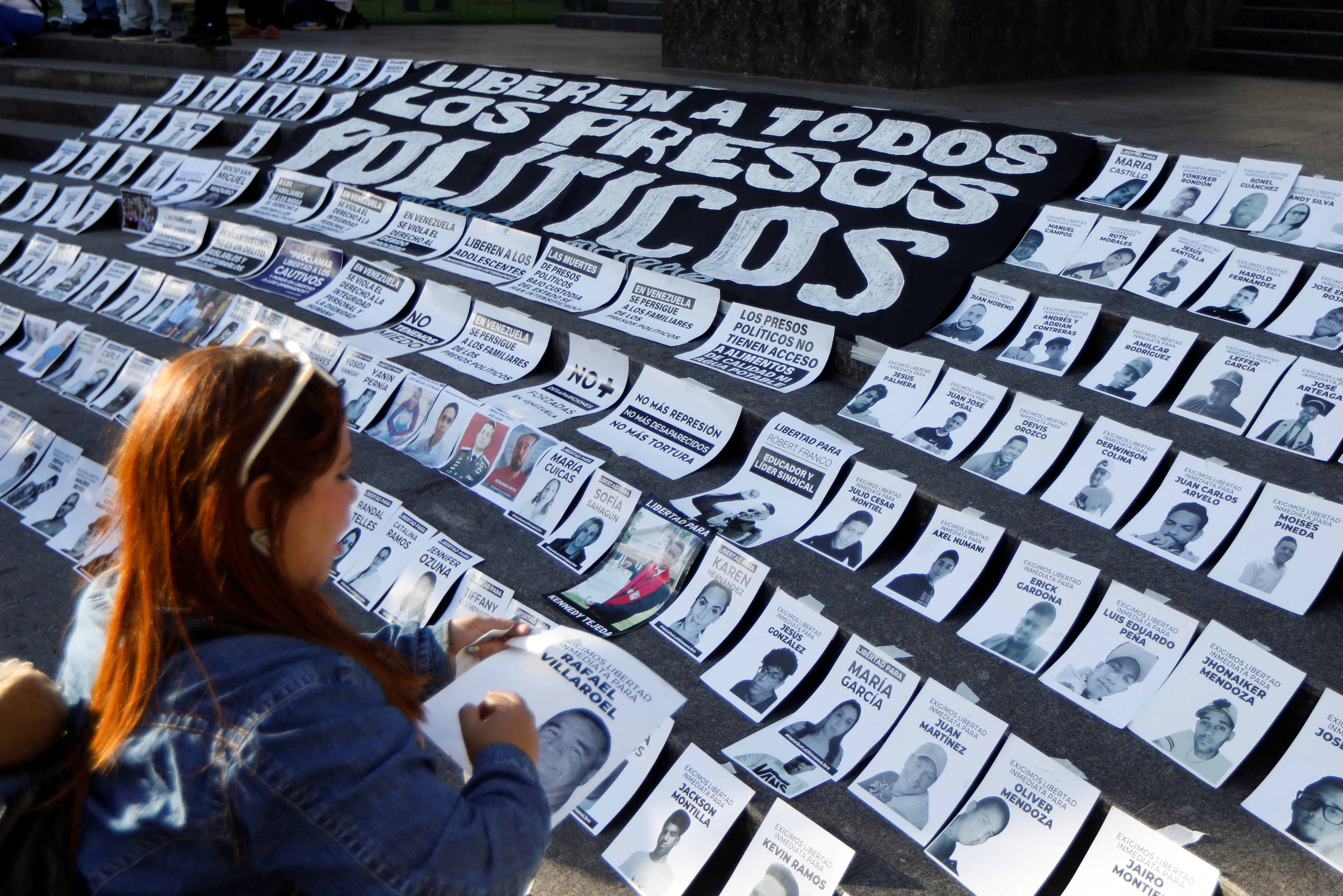 Relatives of political prisoners hold a protest called “Christmas Without Political Prisoners,” in Caracas