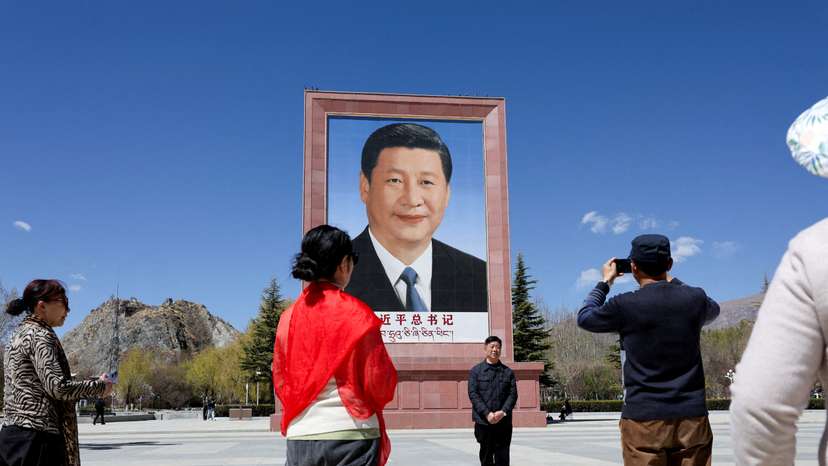 FILE PHOTO: Government-organised tour to Tibet