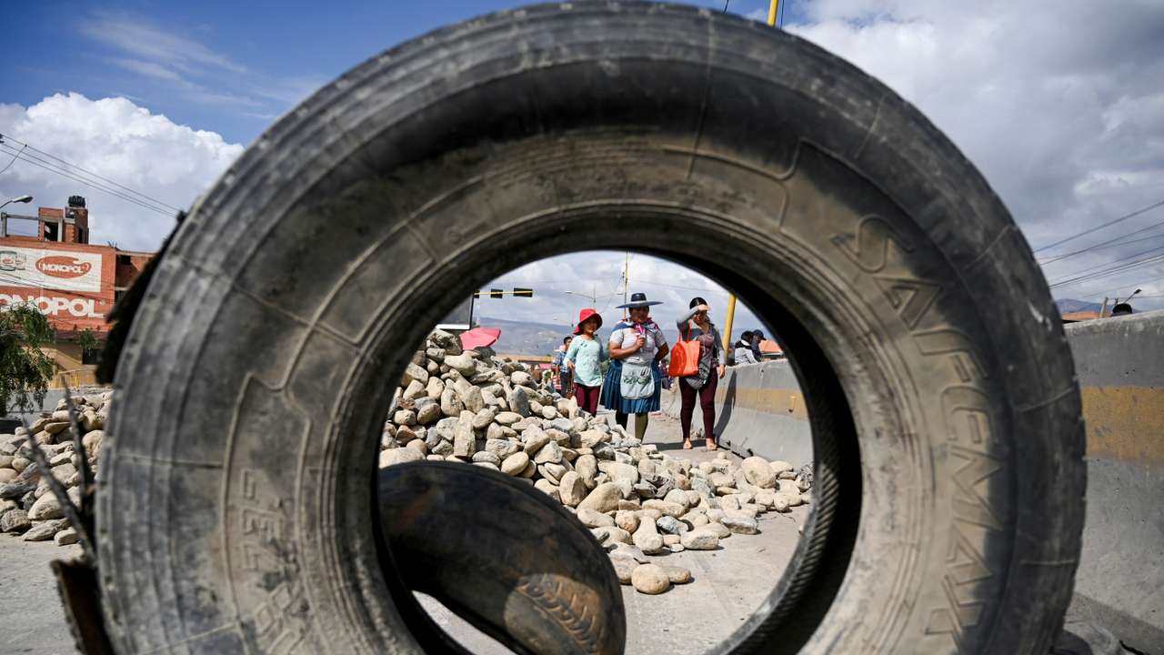Supporters of former President Morales maintain roadblocks, in Bolivia