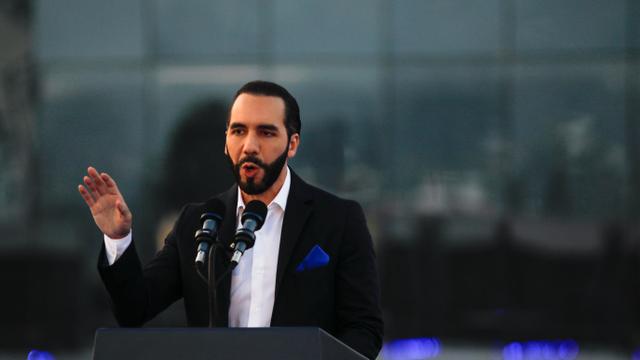 El Salvador's President Nayib Bukele takes part in the launch of Google El Salvador in San Salvador