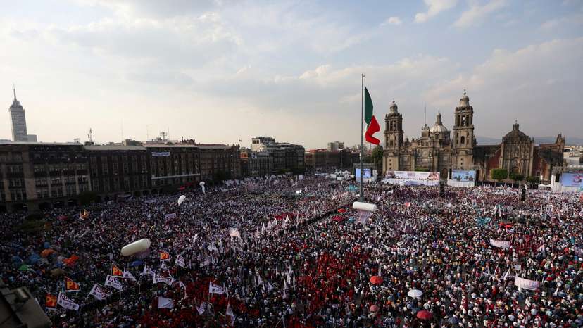 Presidential candidate of the ruling MORENA party Claudia Sheinbaum kicks-off her campaign, in Mexico City