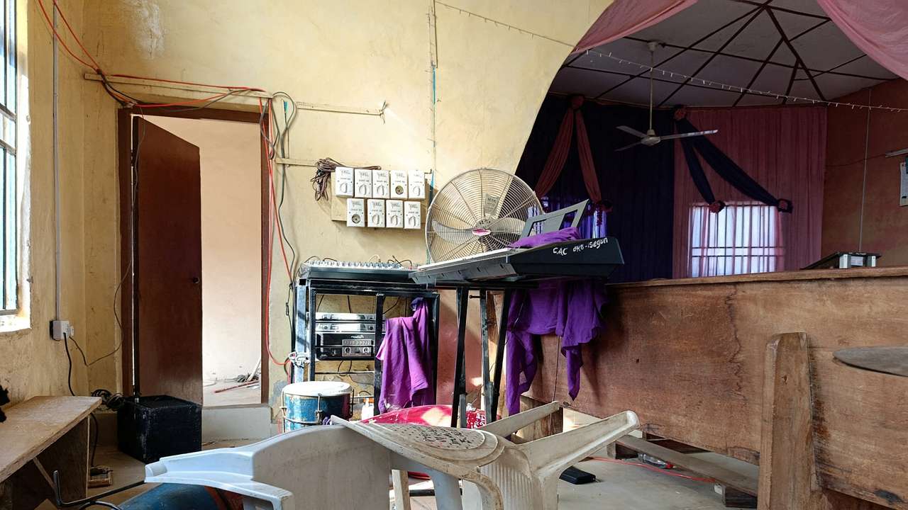 FILE PHOTO: An interior view of the Christ Apostolic Church in the town of Eruku in central Nigeria's Kwara state
