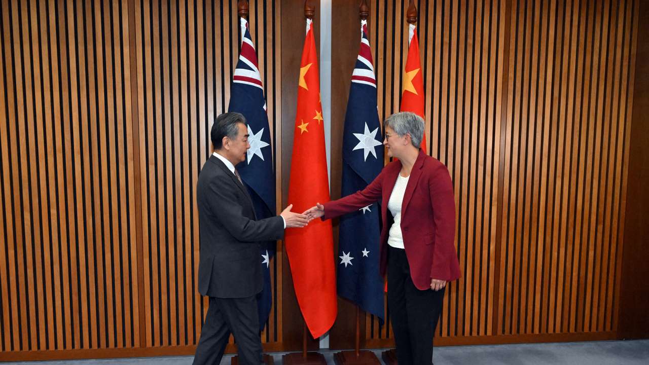 China's Foreign Minister Wang Yi meets with Australia's Foreign Affairs Minister Penny Wong in Canberra