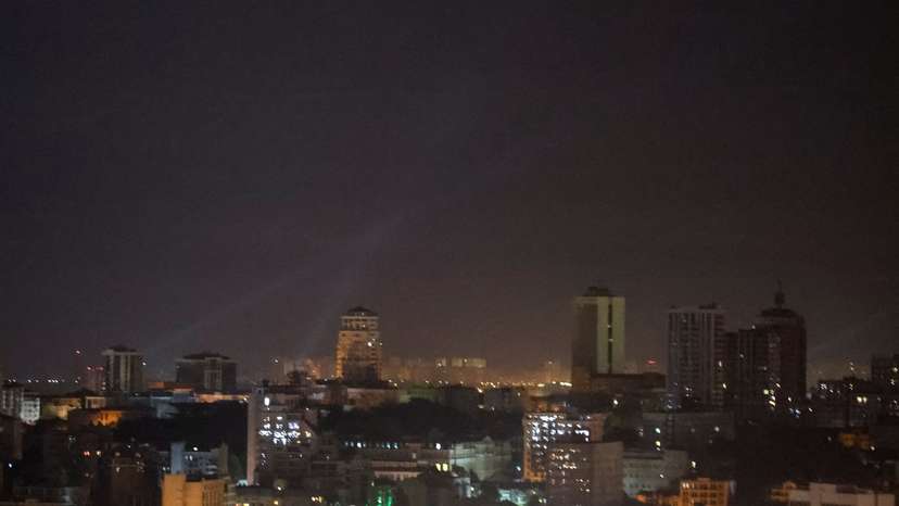 Russian drone strike in Kyiv