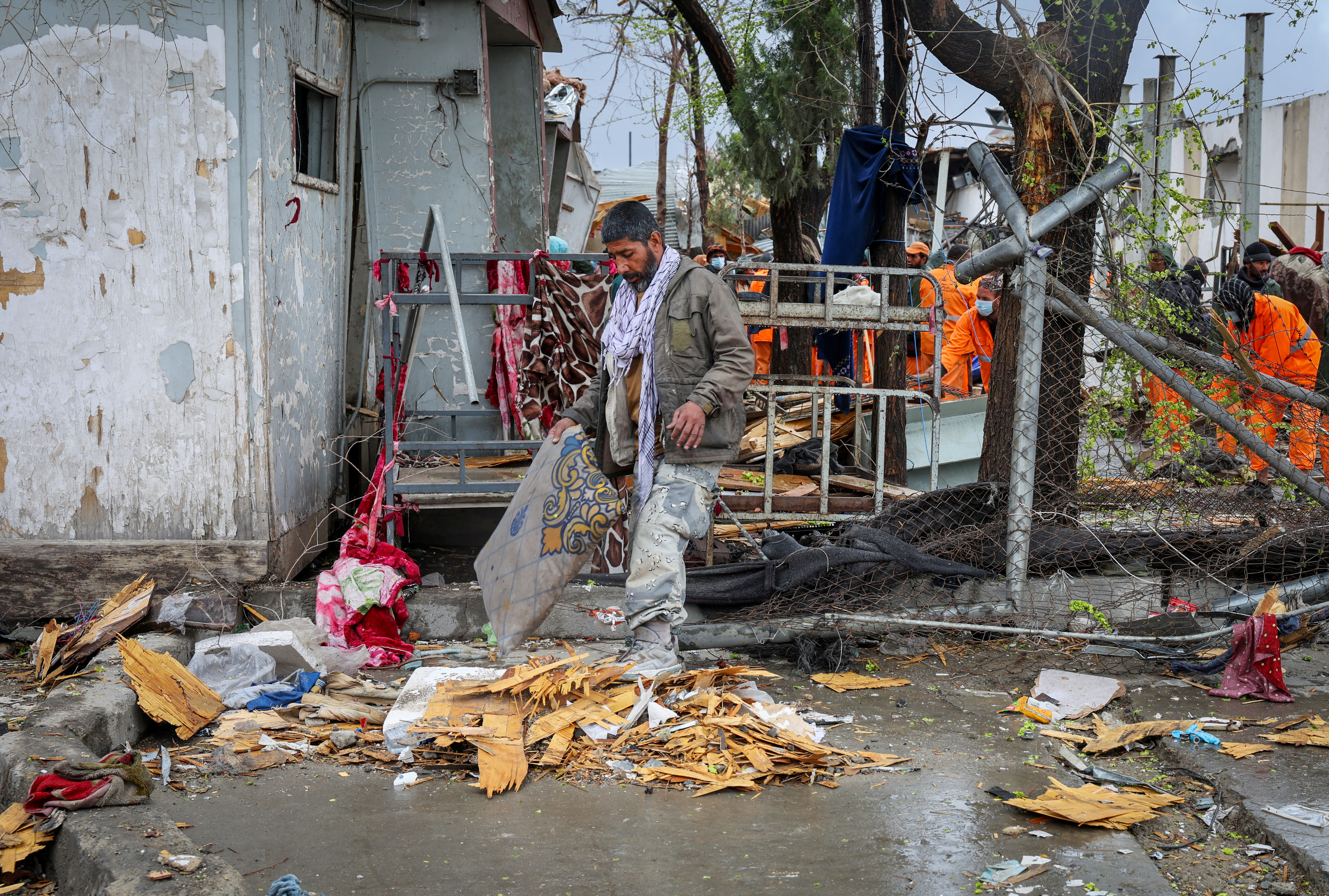 Aftermath of an air strike in Kabul