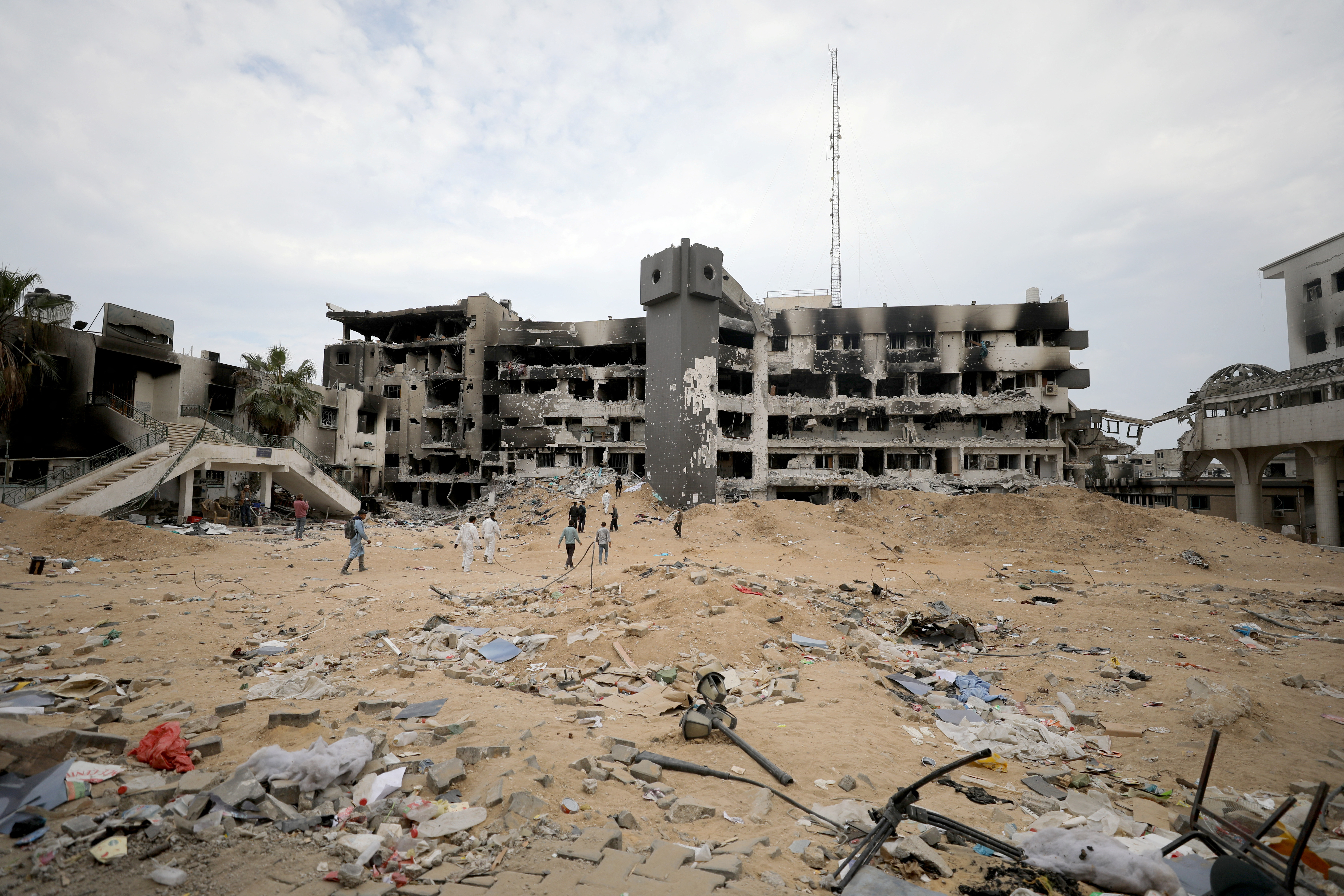Aftermath of a two-week Israeli operation at Al Shifa Hospital