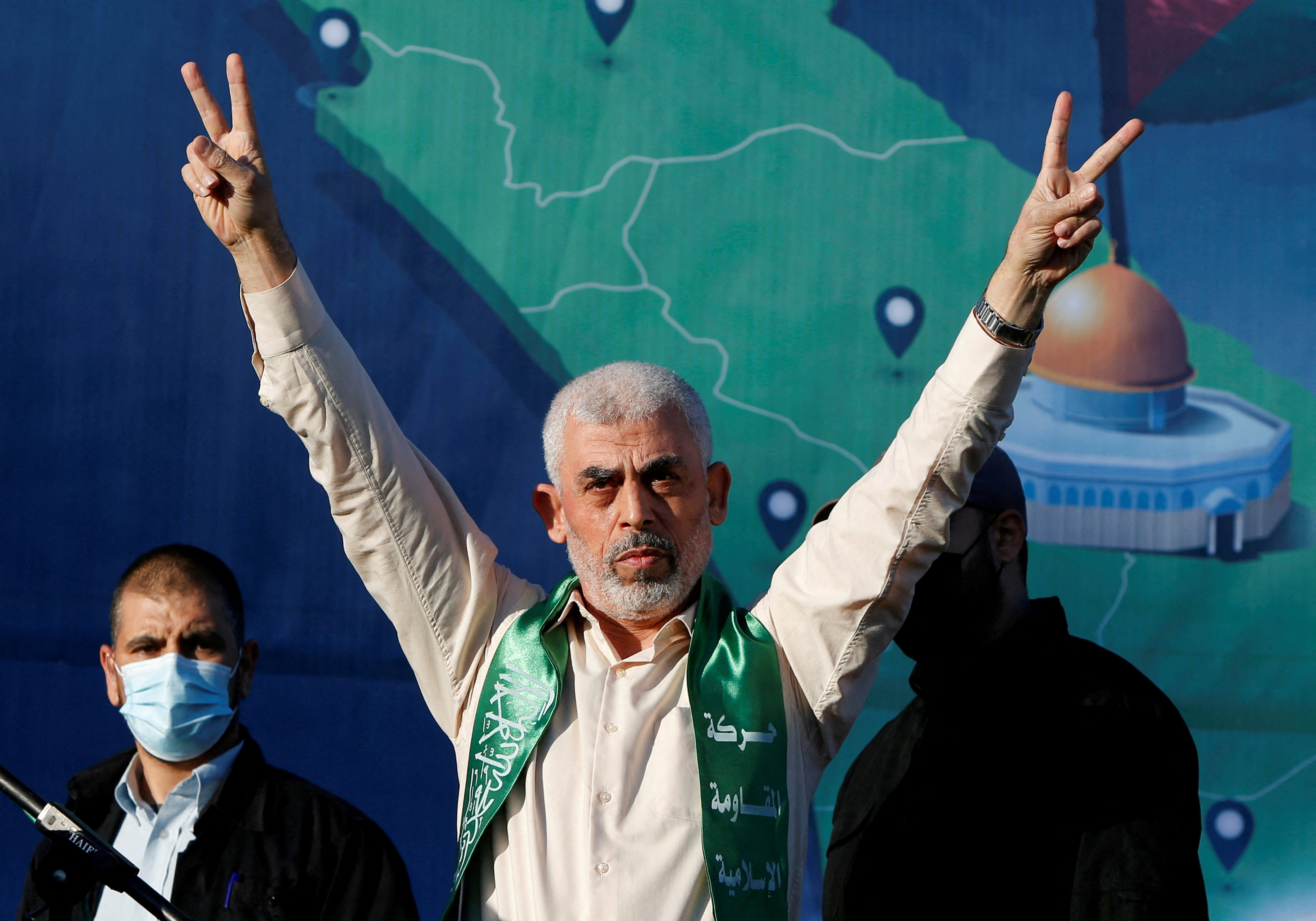 FILE PHOTO: Palestinian Hamas supporters take part in an anti-Israel rally in Gaza City