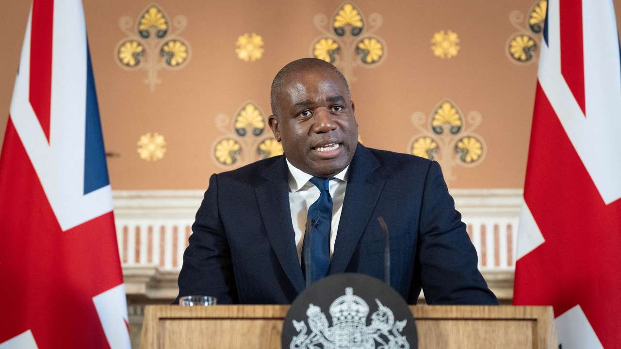 Foreign Secretary David Lammy delivers a speech in London
