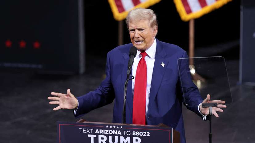 Republican presidential nominee and former U.S. President Trump holds a campaign rally, in Tucson