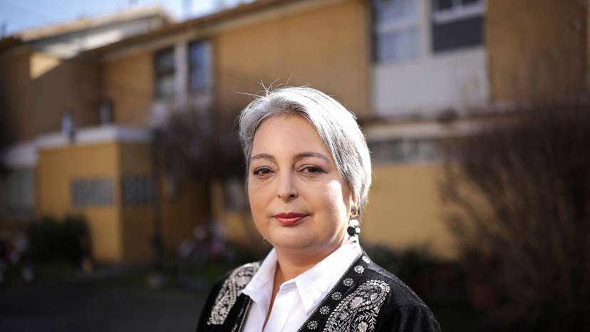 Chile leftwing coalition presidential candidate Jeannette Jara speaks with Reuters