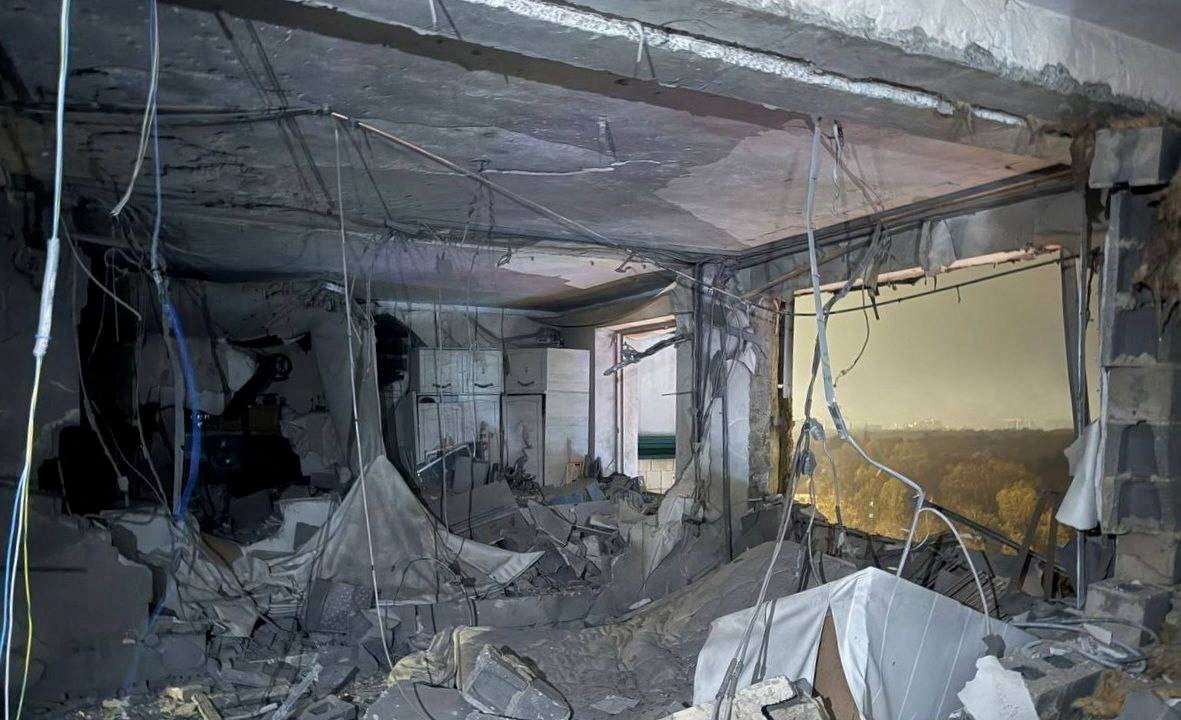 Aftermath of a drone attack in Krasnogorsk