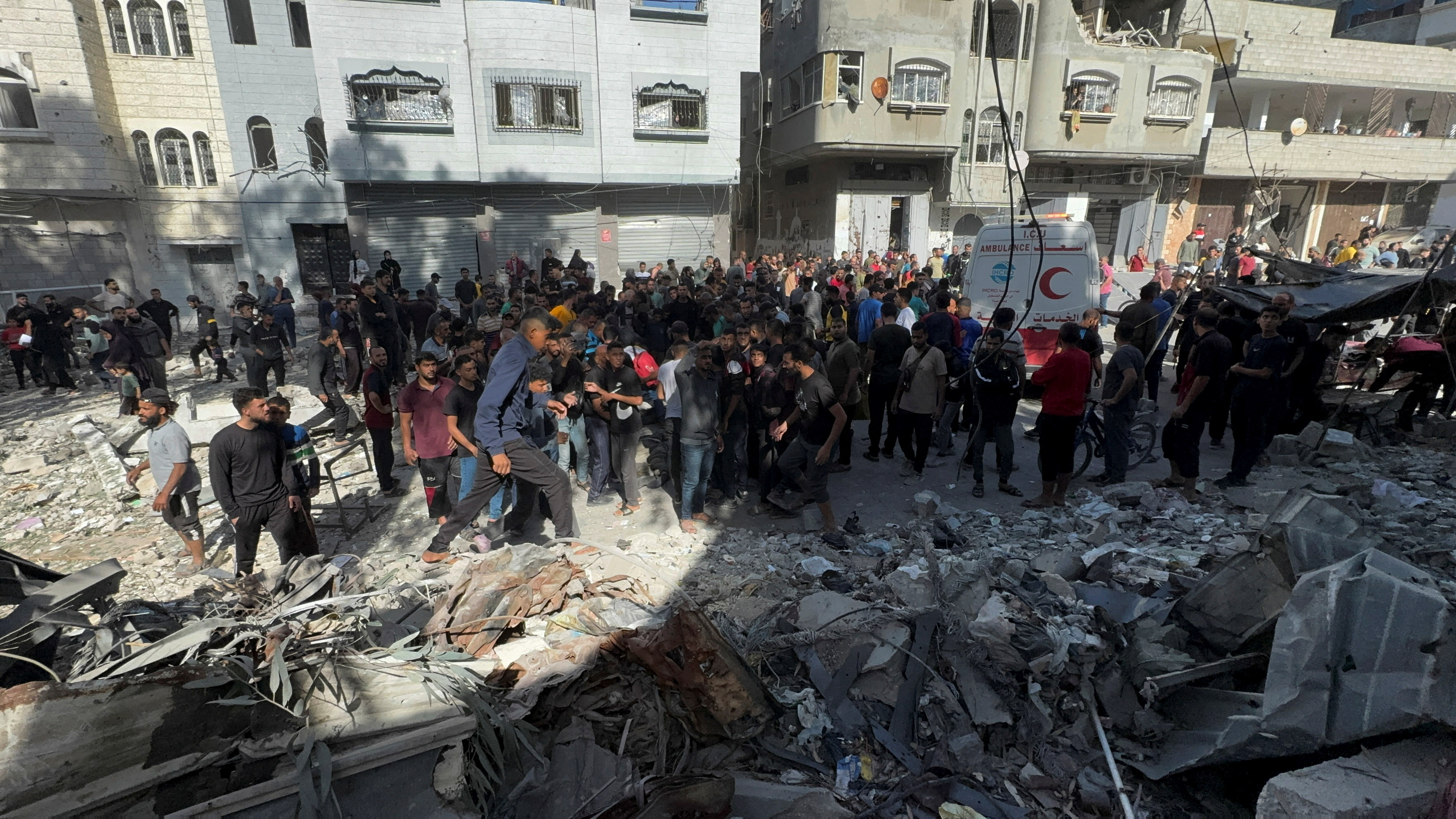 Aftermath of an Israeli strike on a school-turned shelter in Gaza City