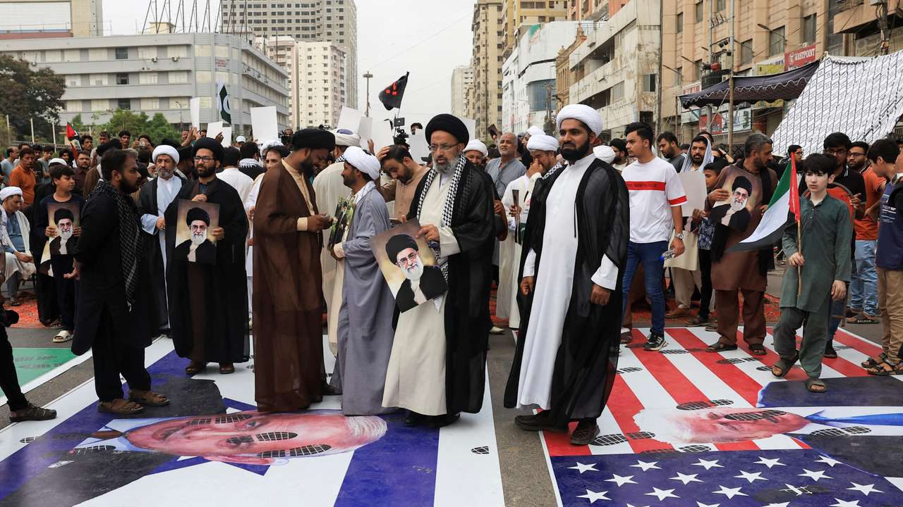 'Down with Israel rally', following the Israeli strikes in Iran, in Karachi