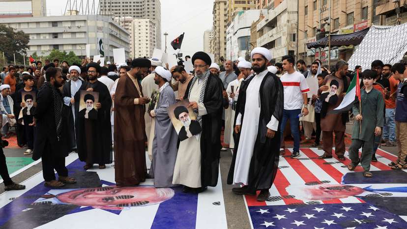 'Down with Israel rally', following the Israeli strikes in Iran, in Karachi