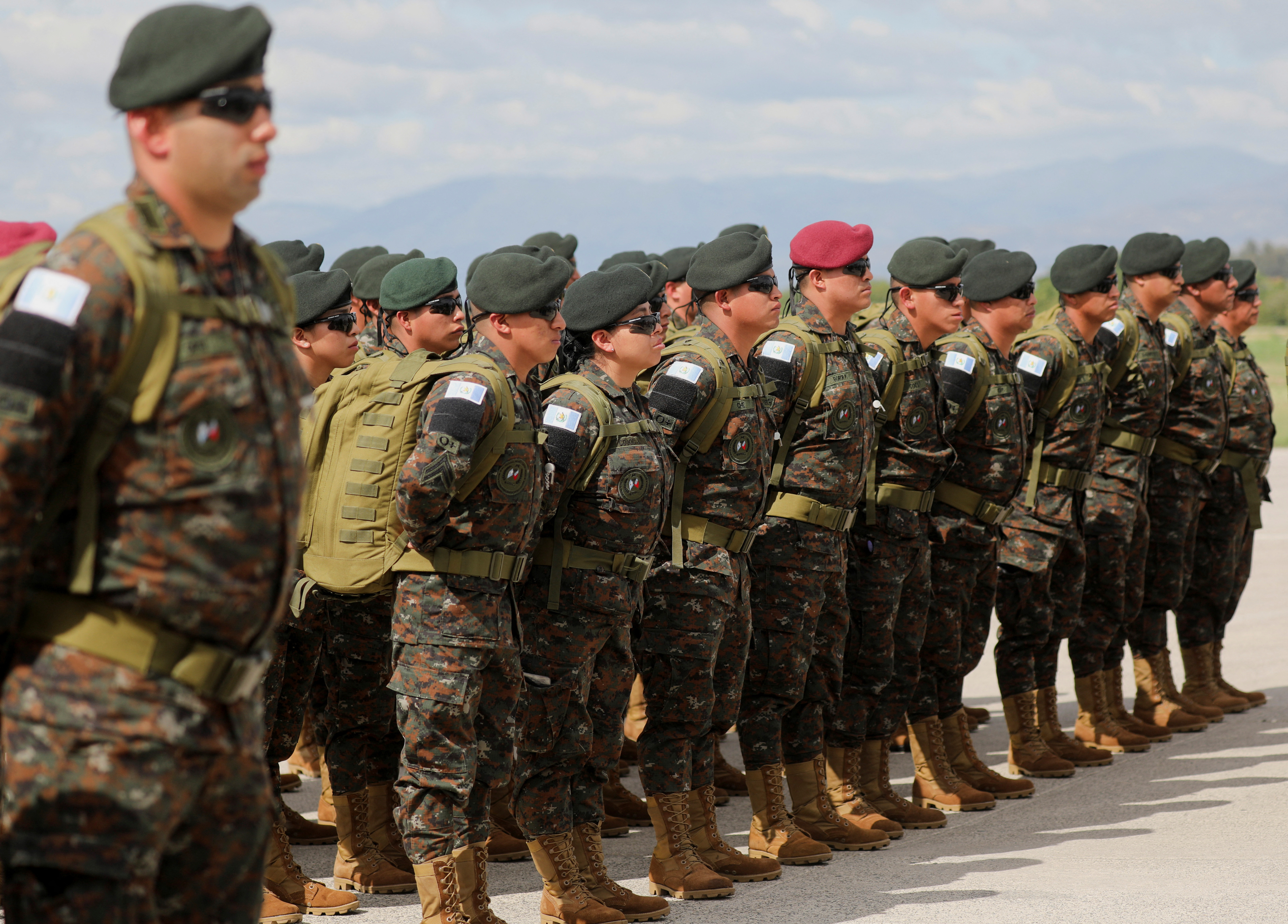 A contingent of security forces from Guatemala arrives in Haiti for a security mission