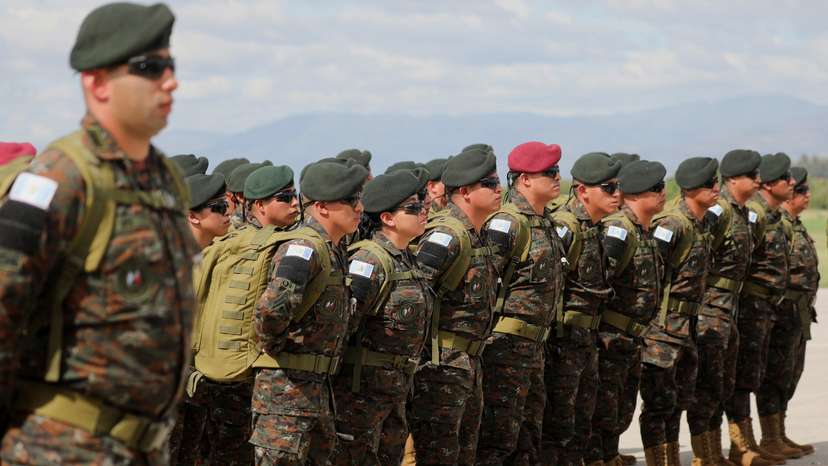A contingent of security forces from Guatemala arrives in Haiti for a security mission