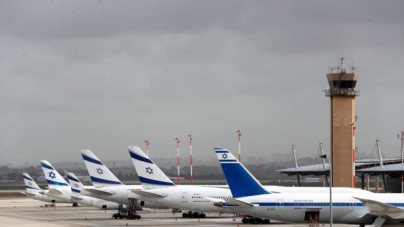 El Al Israel Airlines planes are seen on the tarmac at Ben Gurion International airport in Lod, near Tel Aviv, Israel