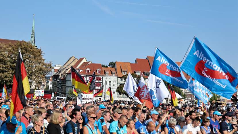 Election campaign rally of Germany's AfD party ahead of Thuringia state elections, in Erfurt
