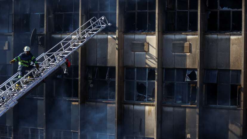 FILE PHOTO: Aftermath of fire accident in Johannesburg