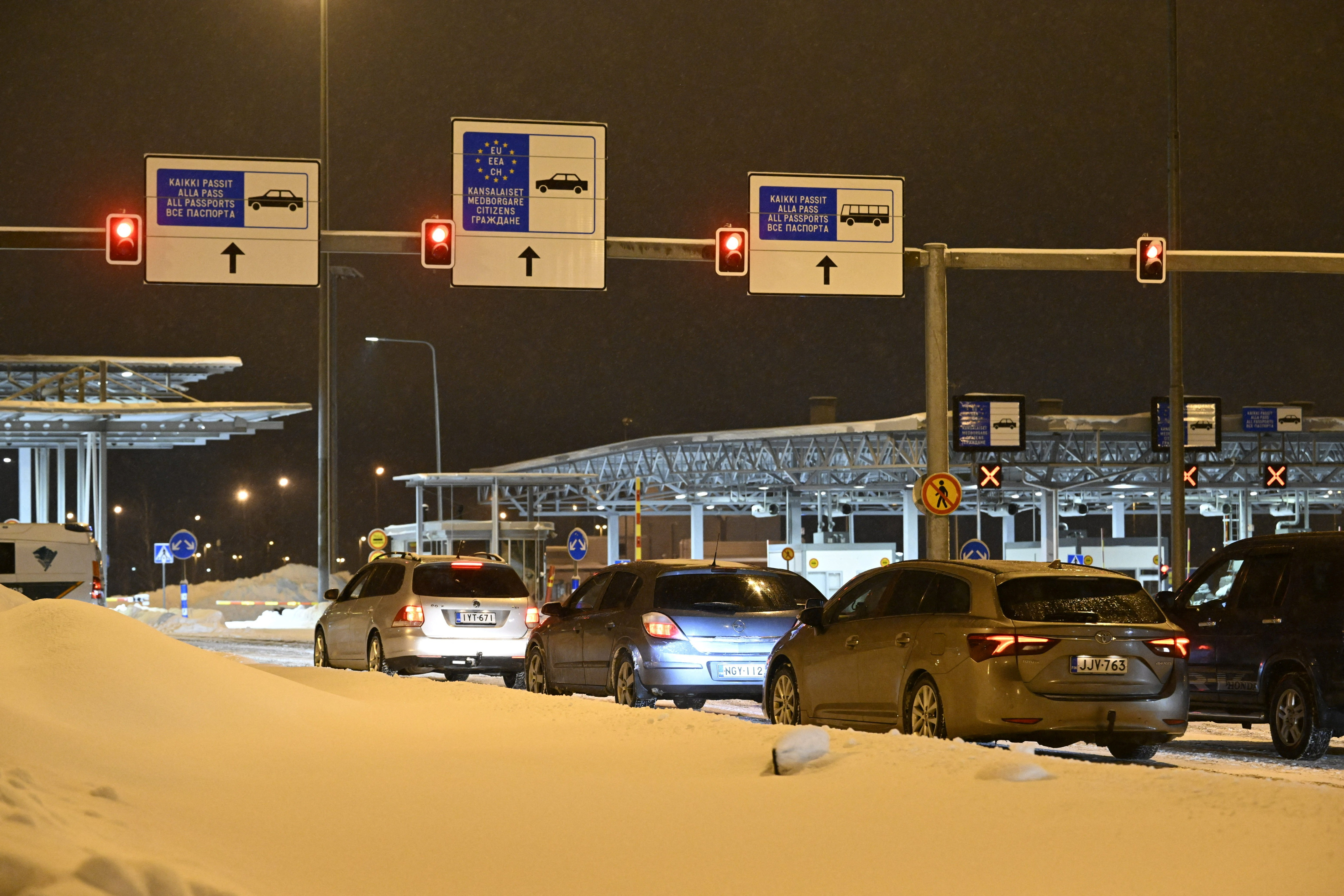 Vaalimaa border station between Finland and Russia