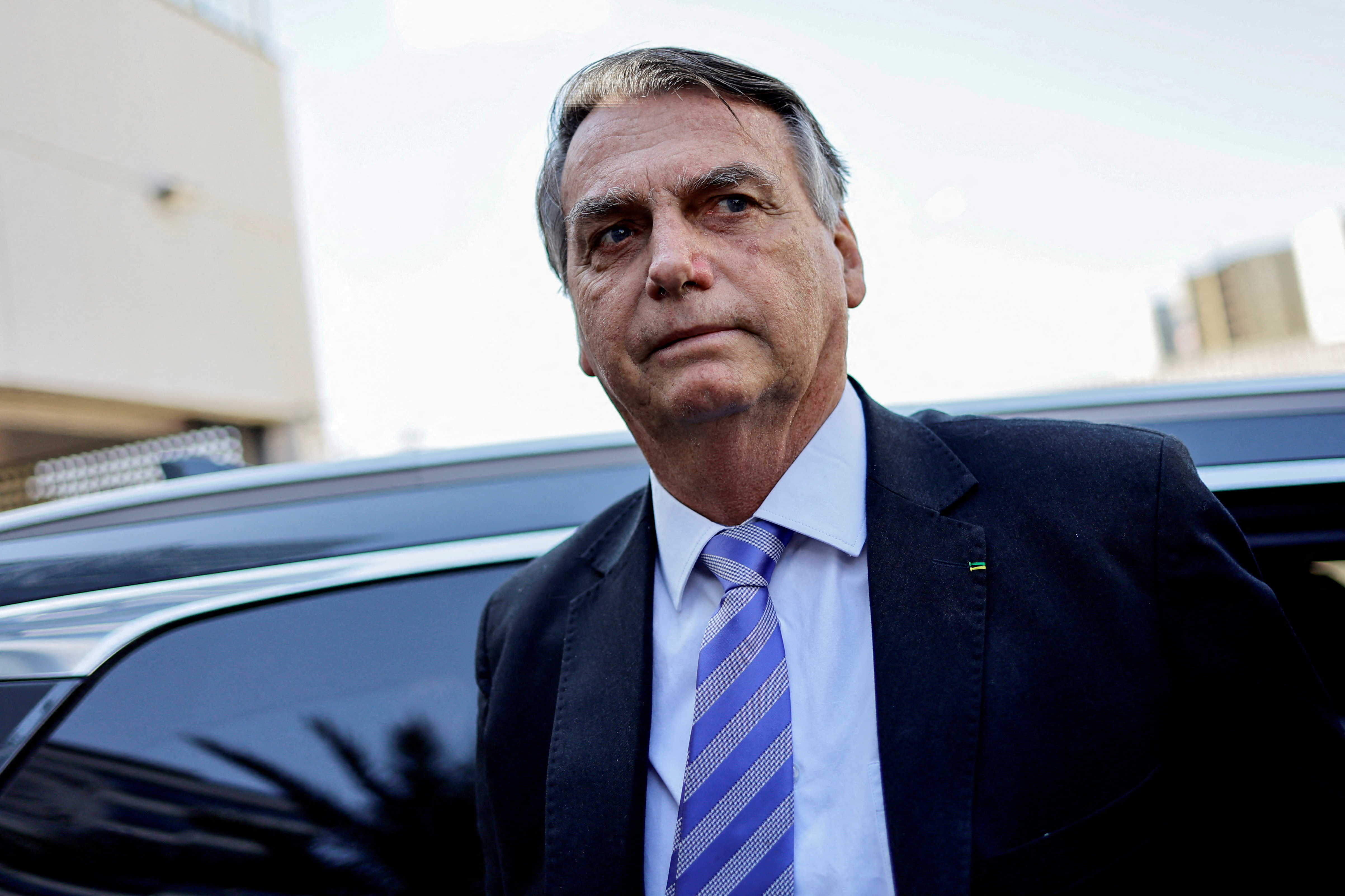 FILE PHOTO: Former Brazilian President Jair Bolsonaro testifies on the January 8 riots, in Brasilia