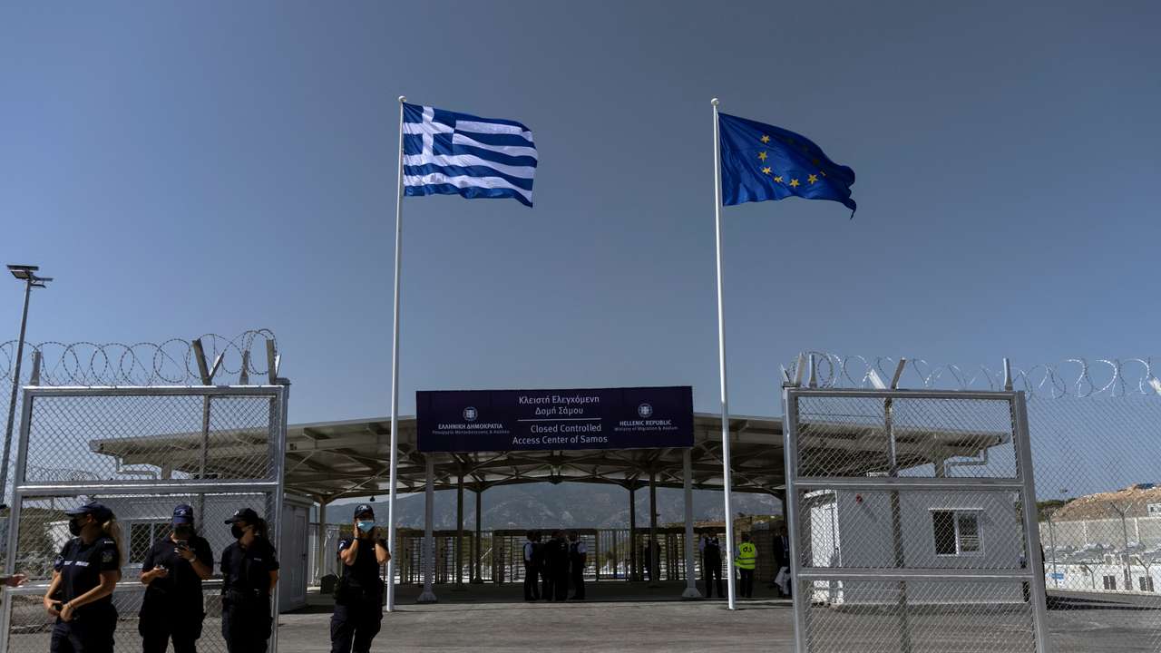 FILE PHOTO: Inauguration of a closed-type migrant camp on the island of Samos