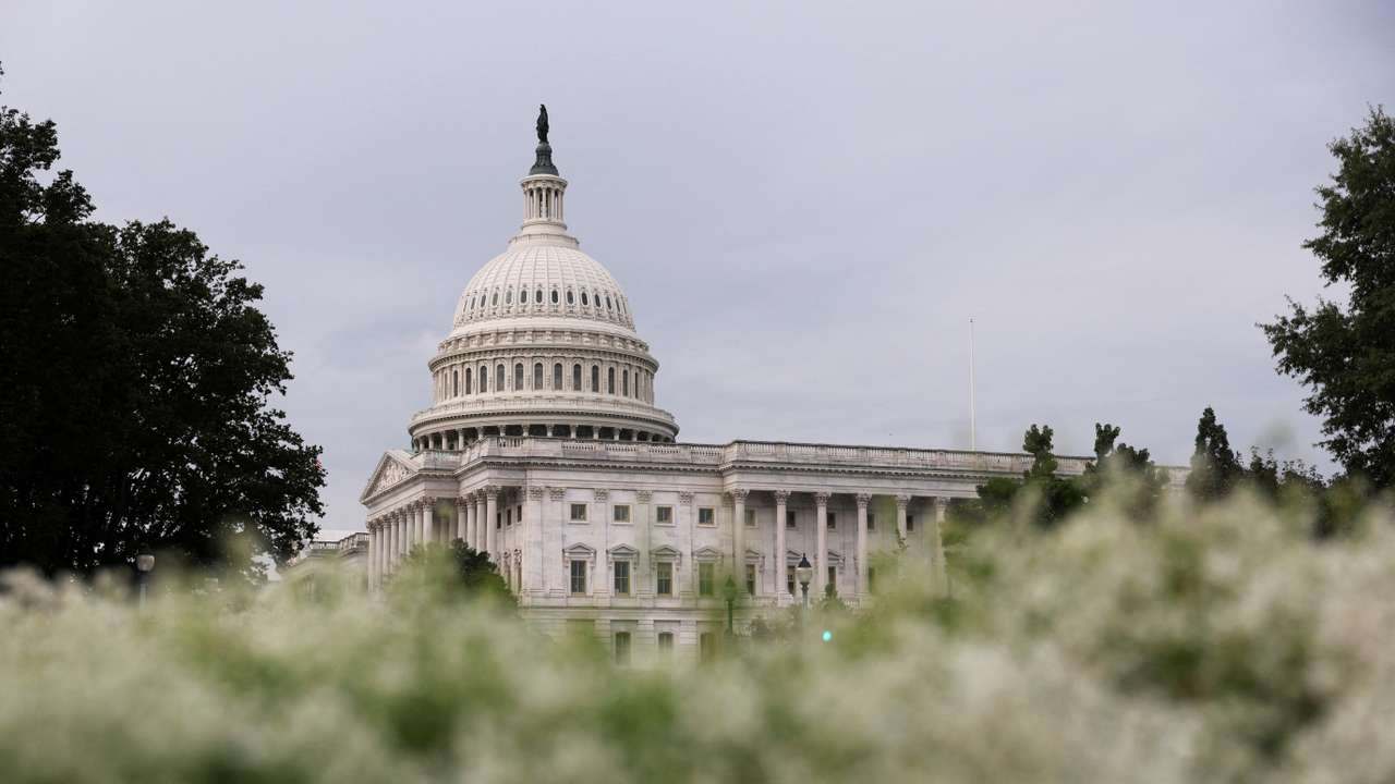 A general view of the U.S. Capitol Building's dome in Washington