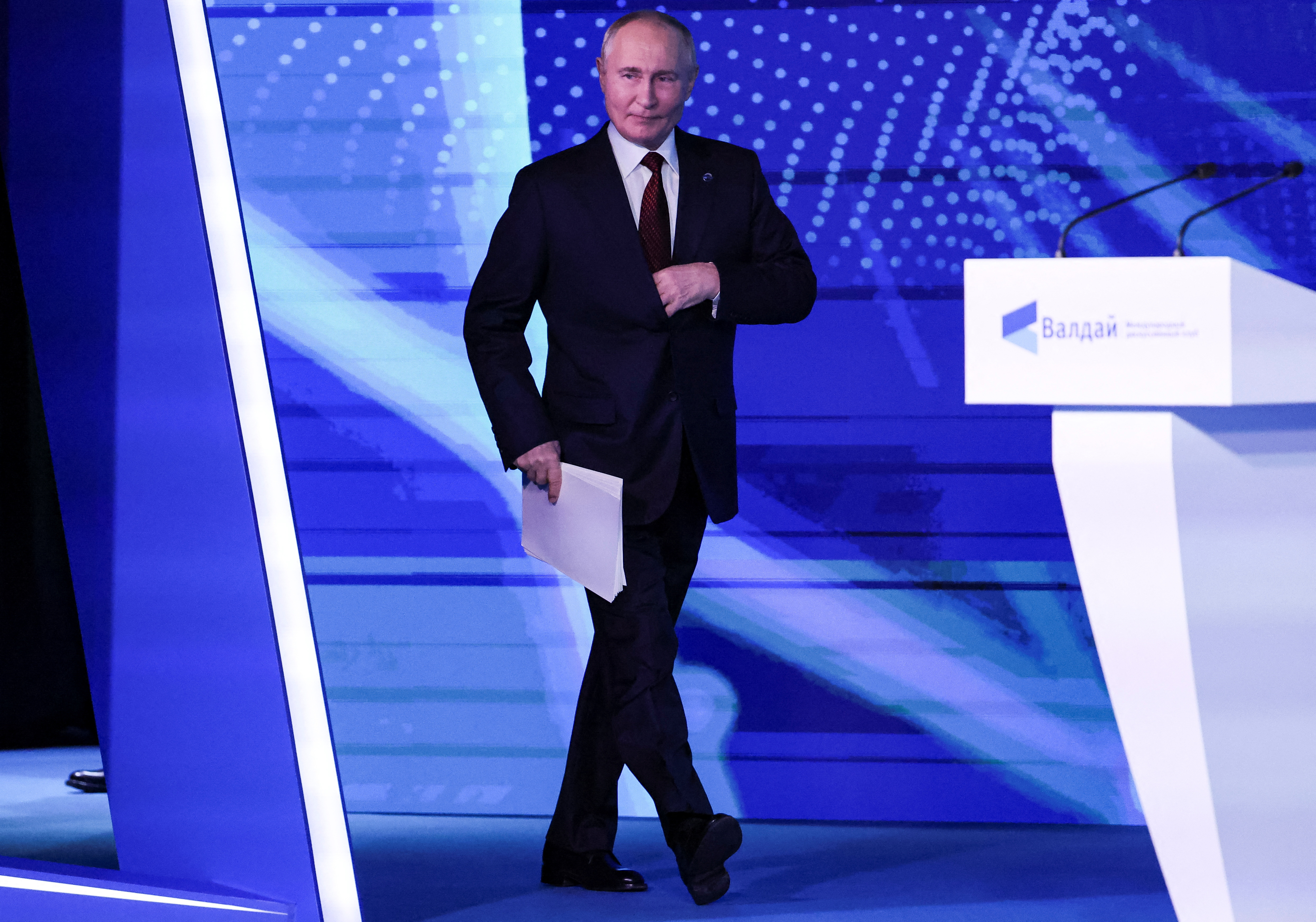 Russian President Vladimir Putin attends Valdai International Discussion Club in Sochi