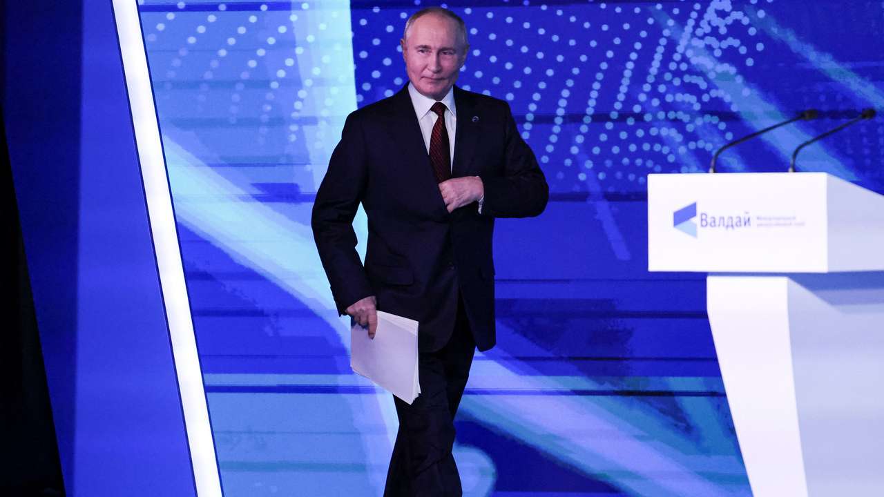 Russian President Vladimir Putin attends Valdai International Discussion Club in Sochi