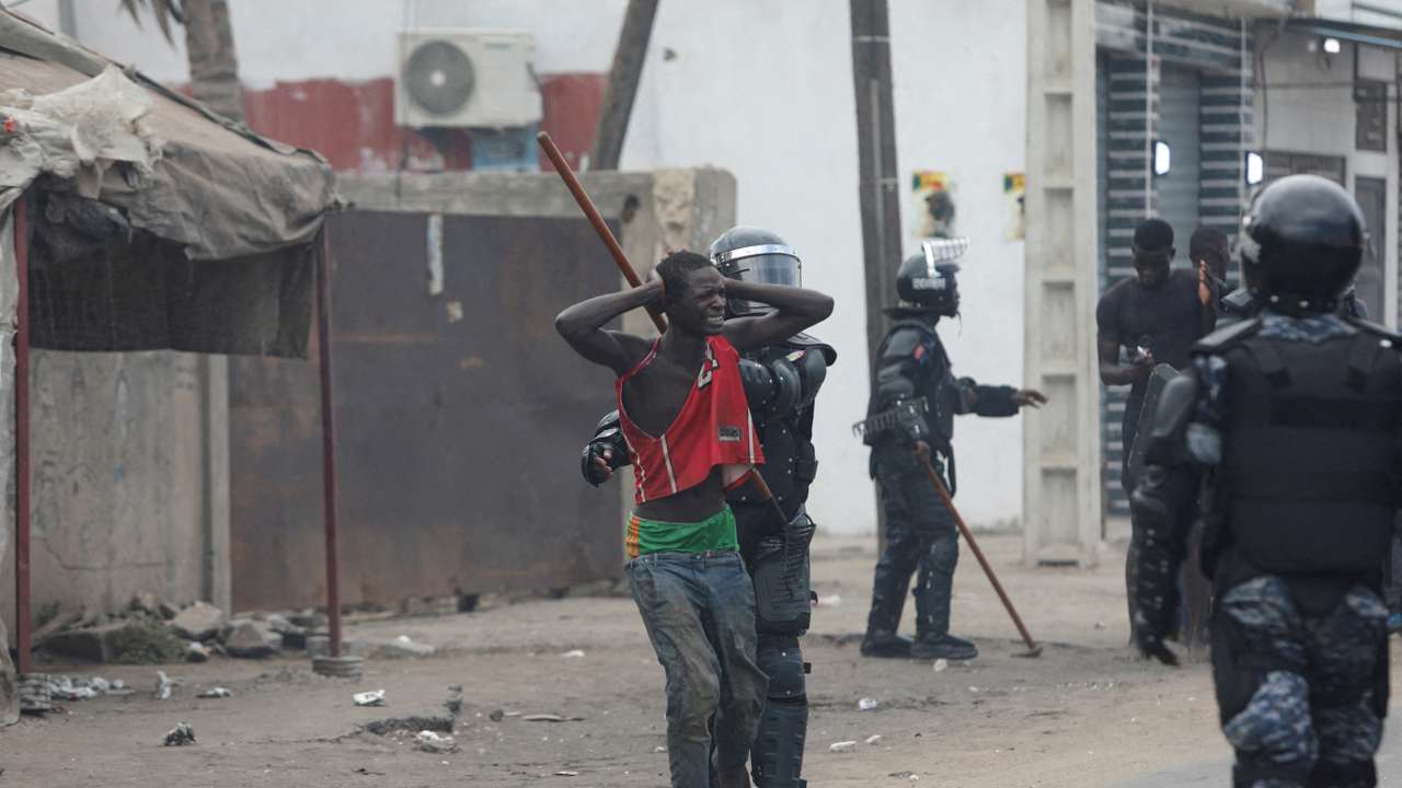 FILE PHOTO: Protests hit Senegal as opposition leader Sonko detained