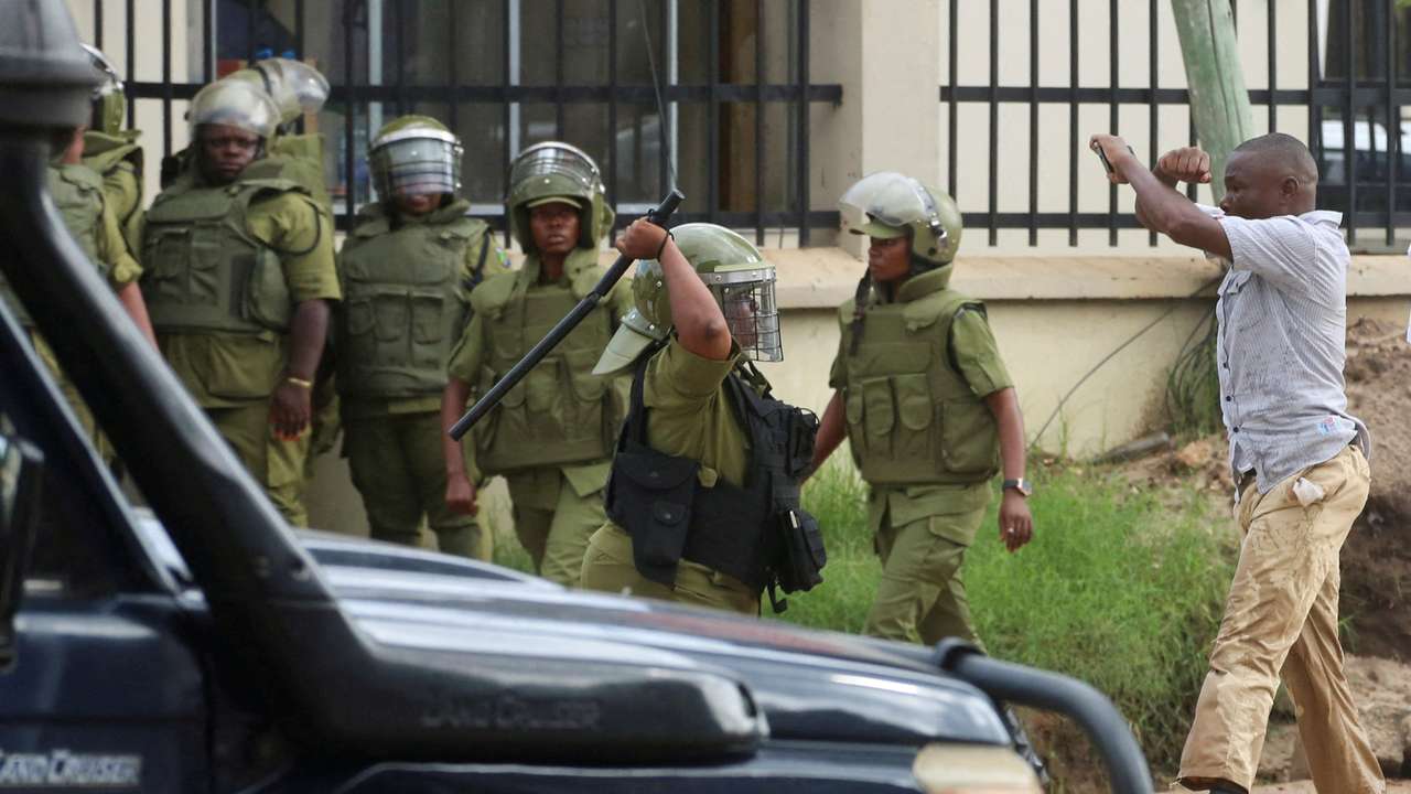FILE PHOTO: Tanzania police detain opposition officials on way to court, in Dar es Salaam
