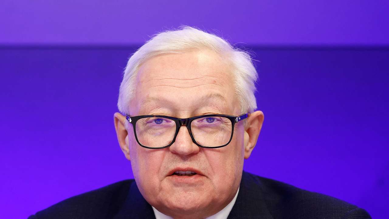 Russia's Deputy Foreign Minister Sergei Ryabkov holds a press conference in Moscow
