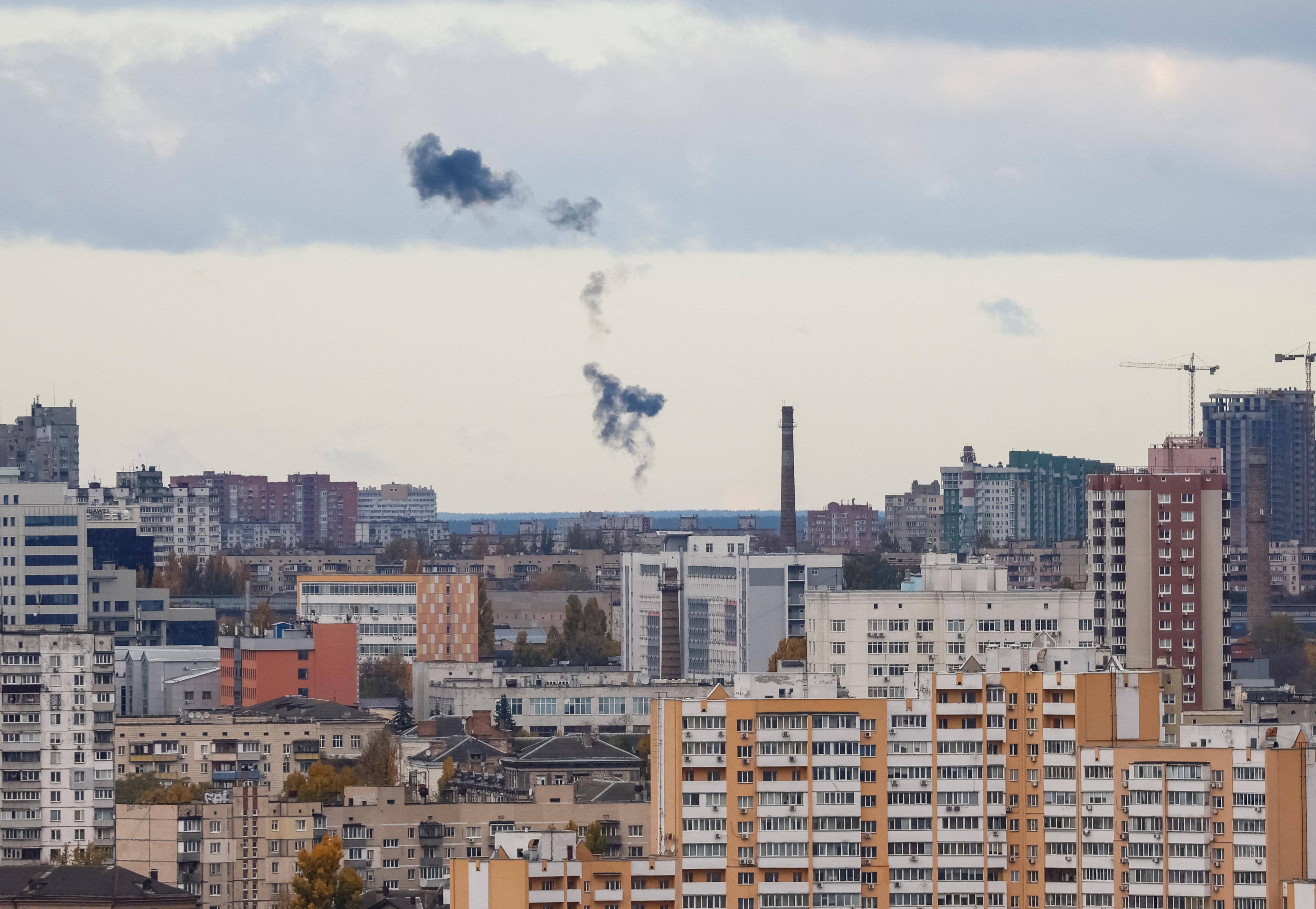 Russian drone strike in Kyiv