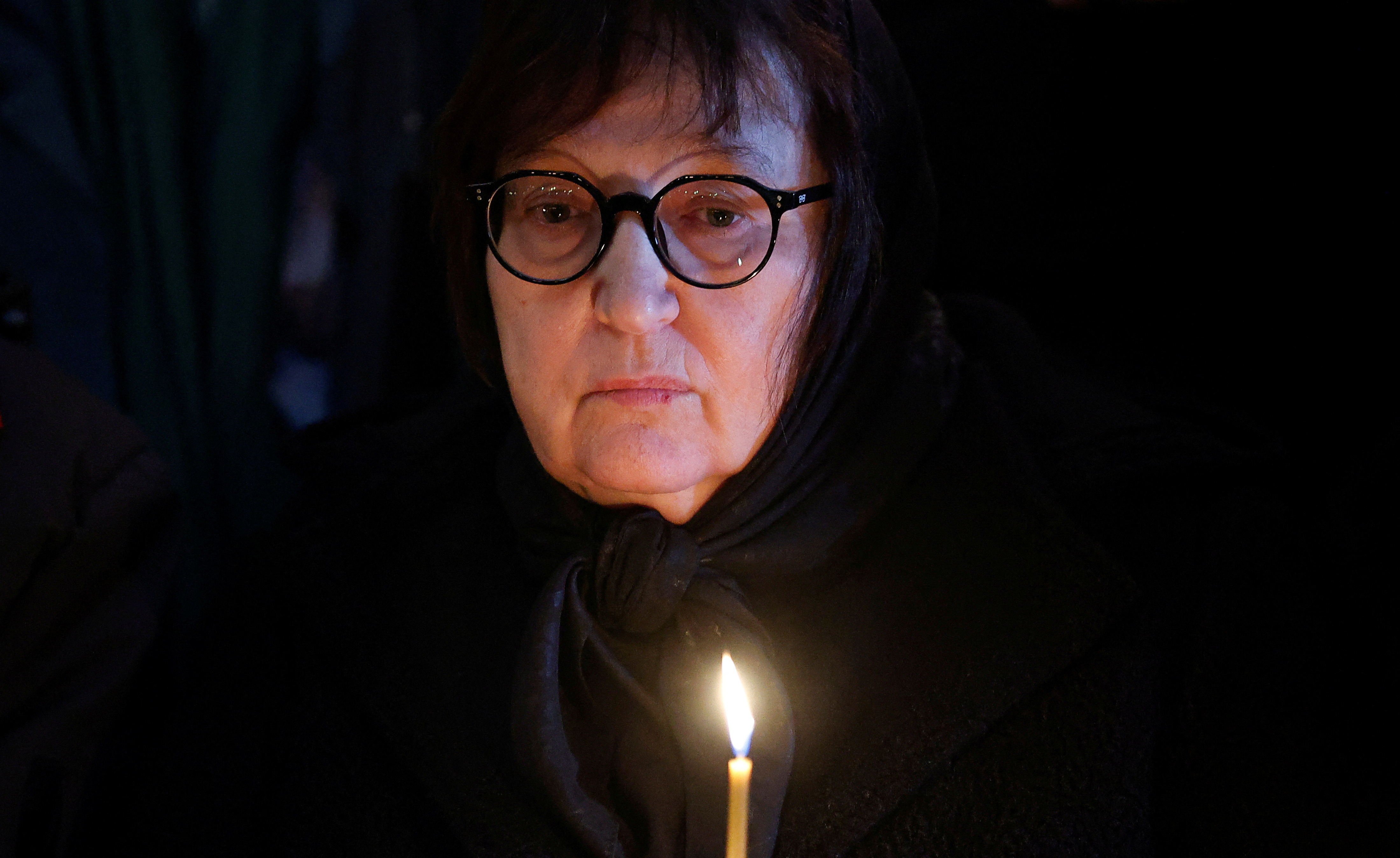 FILE PHOTO: Lyudmila Navalnaya, the mother of late Russian opposition leader Alexei Navalny, attends his funeral service