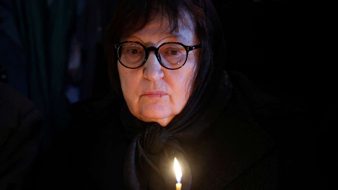 FILE PHOTO: Lyudmila Navalnaya, the mother of late Russian opposition leader Alexei Navalny, attends his funeral service
