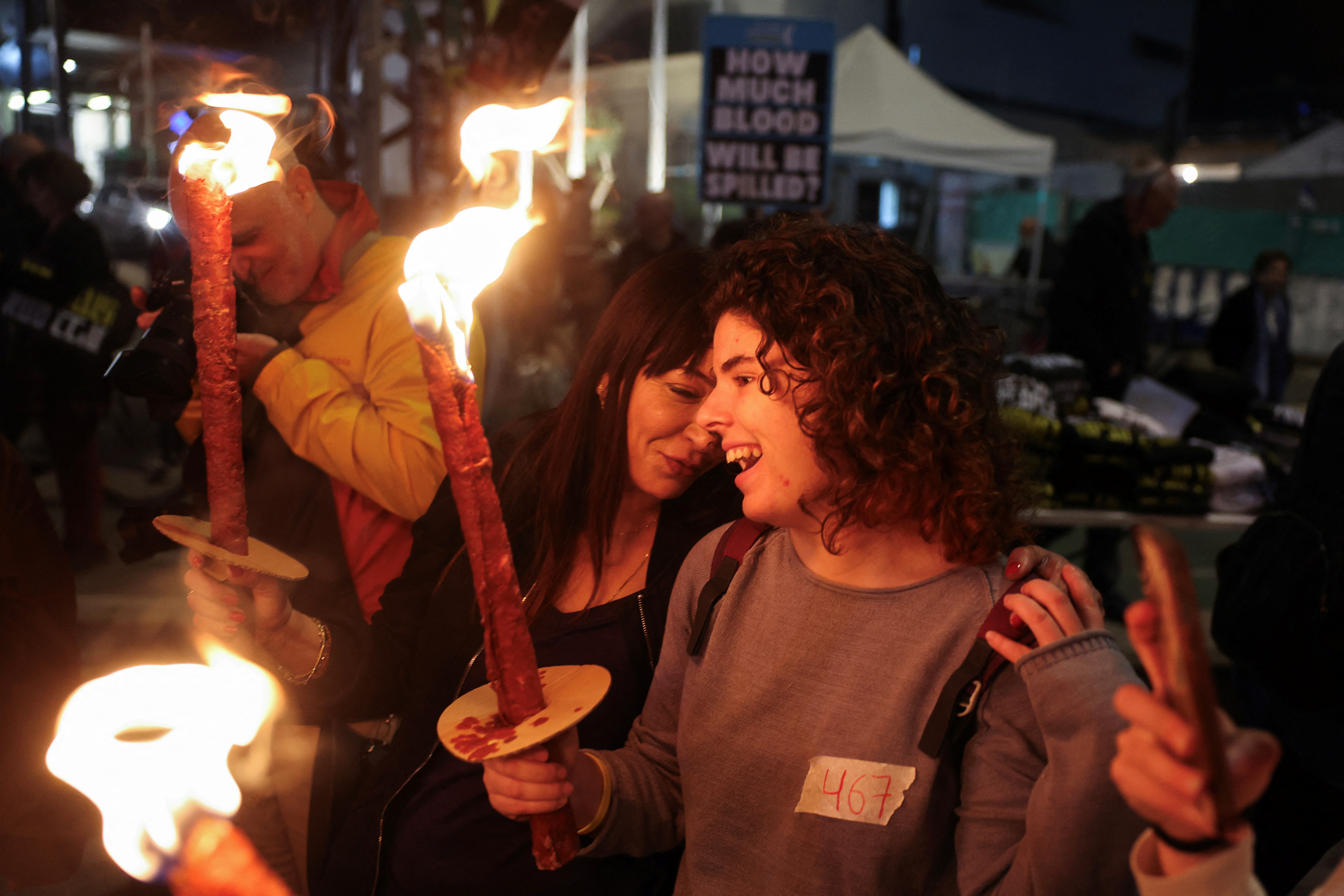 Protest to demand a deal for the return of hostages, in Tel Aviv