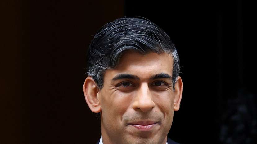 British Prime Minister Rishi Sunak leaves Downing Street to attend Prime Minister's Questions at the House of Commons in London