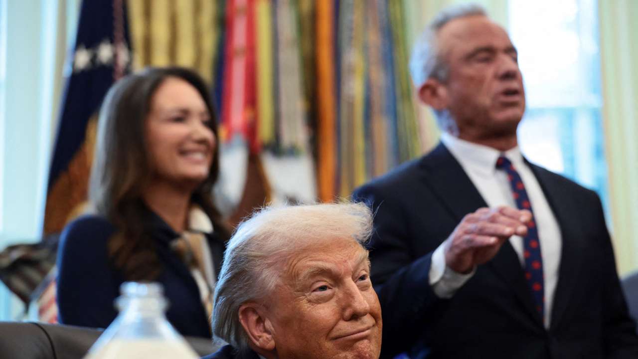 U.S. President Donald Trump participates in a signing ceremony at the White House in Washington
