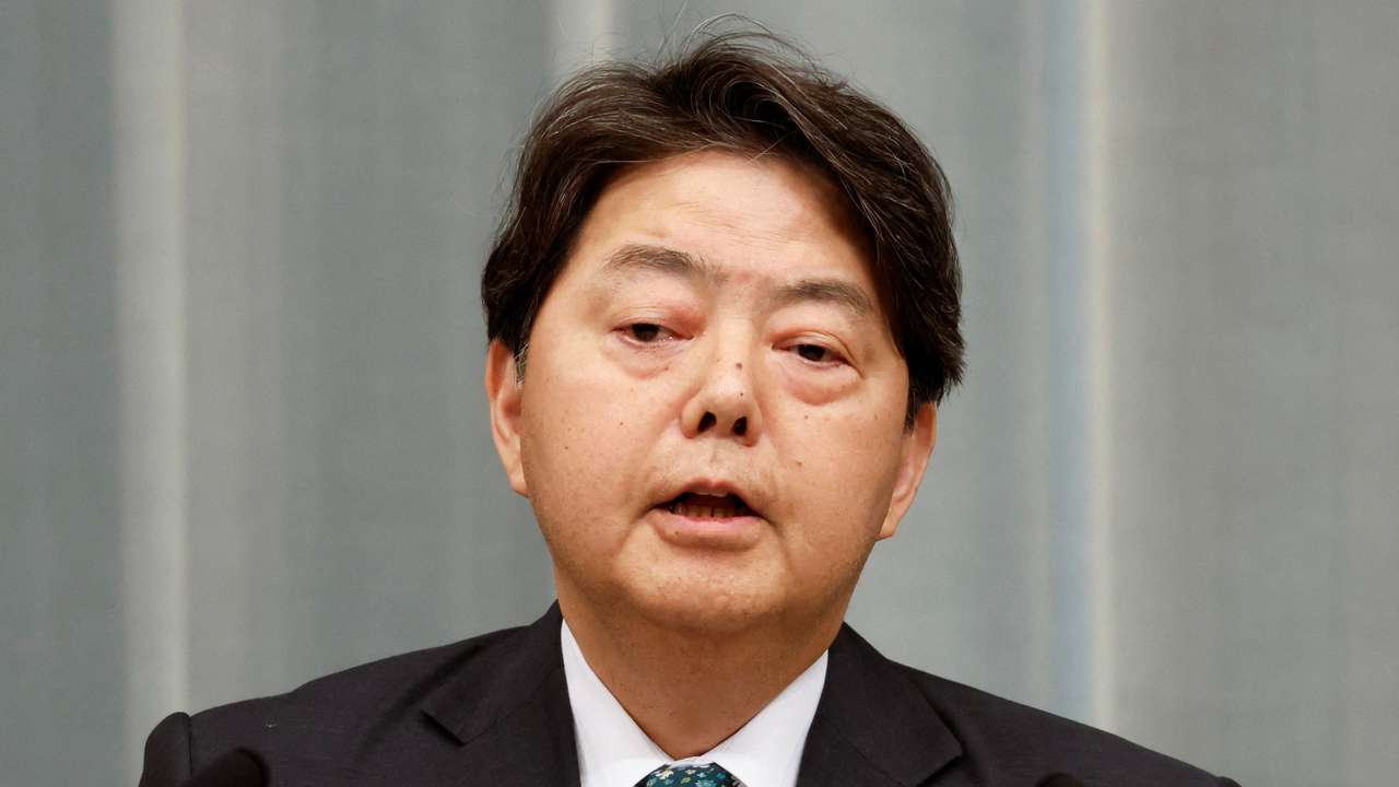 Japan's Chief Cabinet Secretary Yoshimasa Hayashi attends a press conference in Tokyo